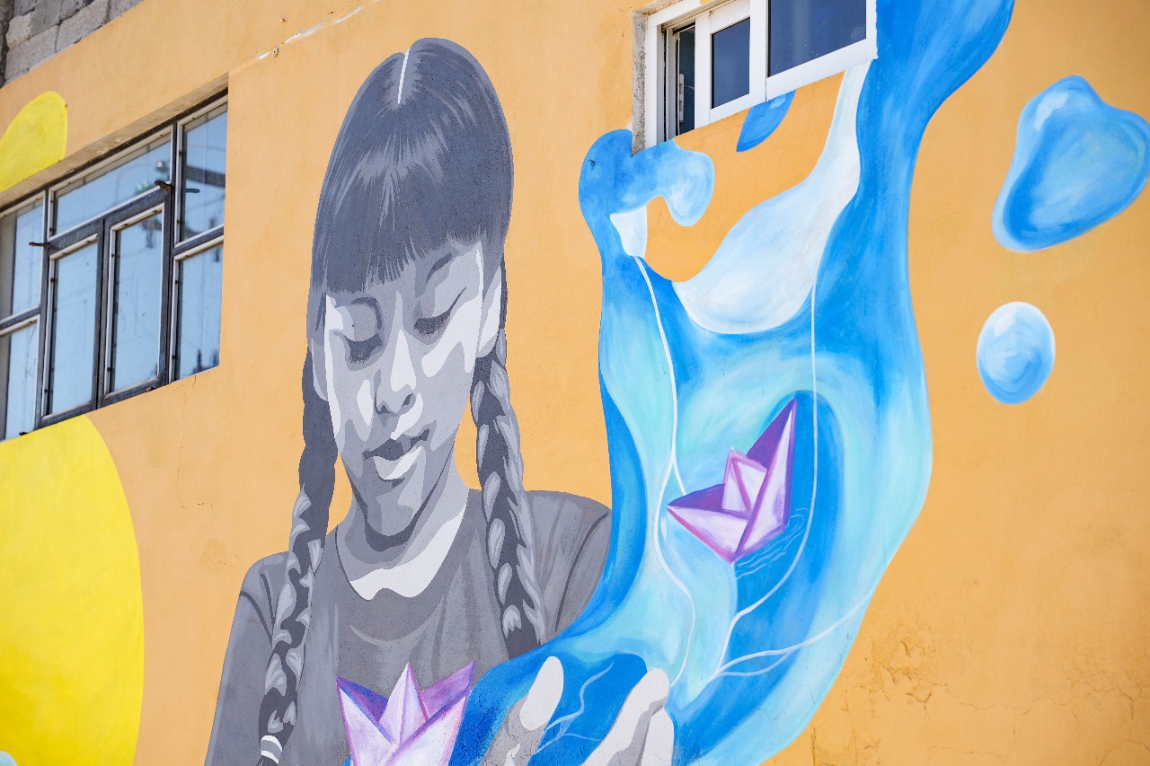 Avanzan Ayuntamiento de Tlaxcala y artistas participantes en la creación de los 'Murales del Agua'